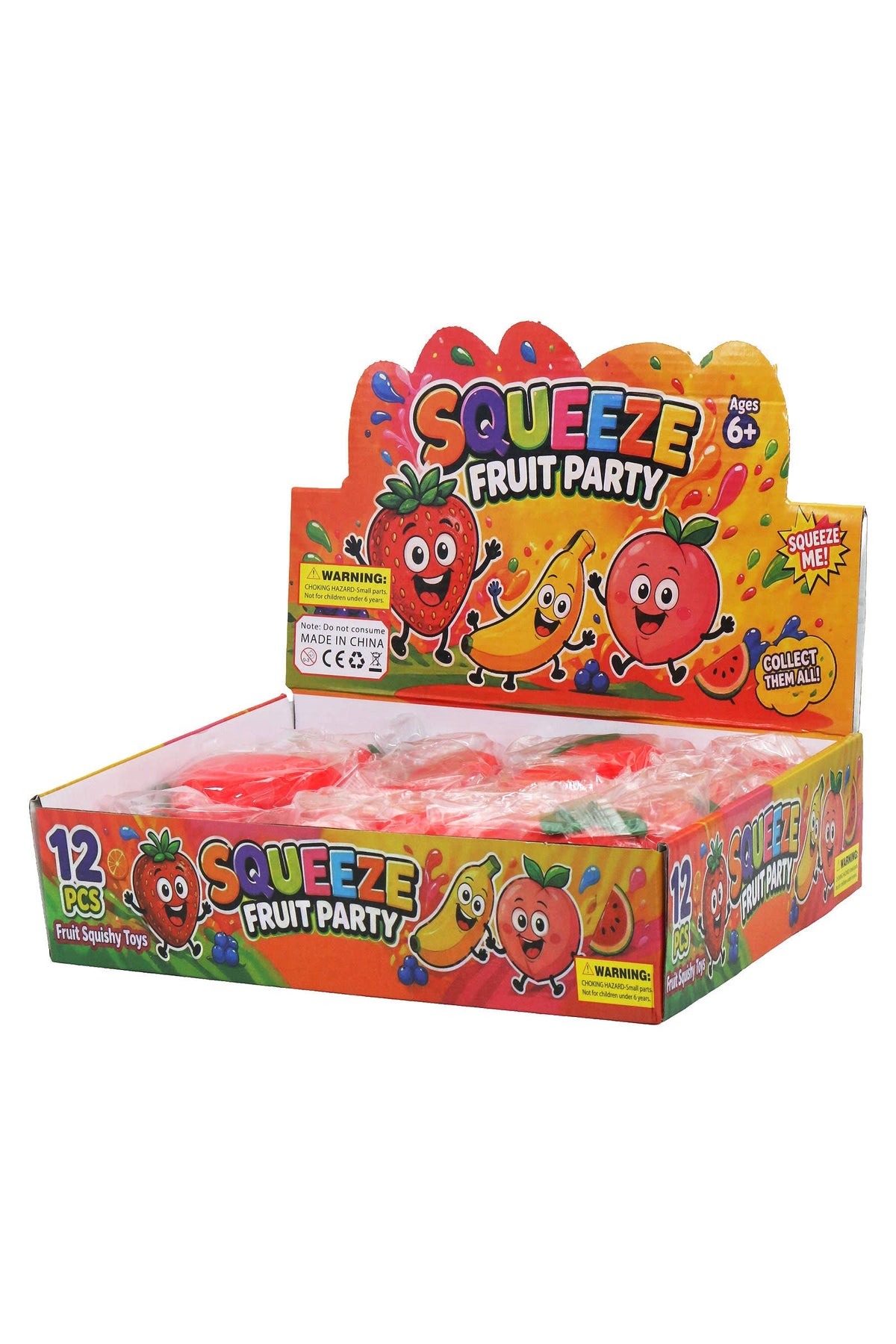 Strawberry Fluffy Slime Filled TPR Squishy Toy