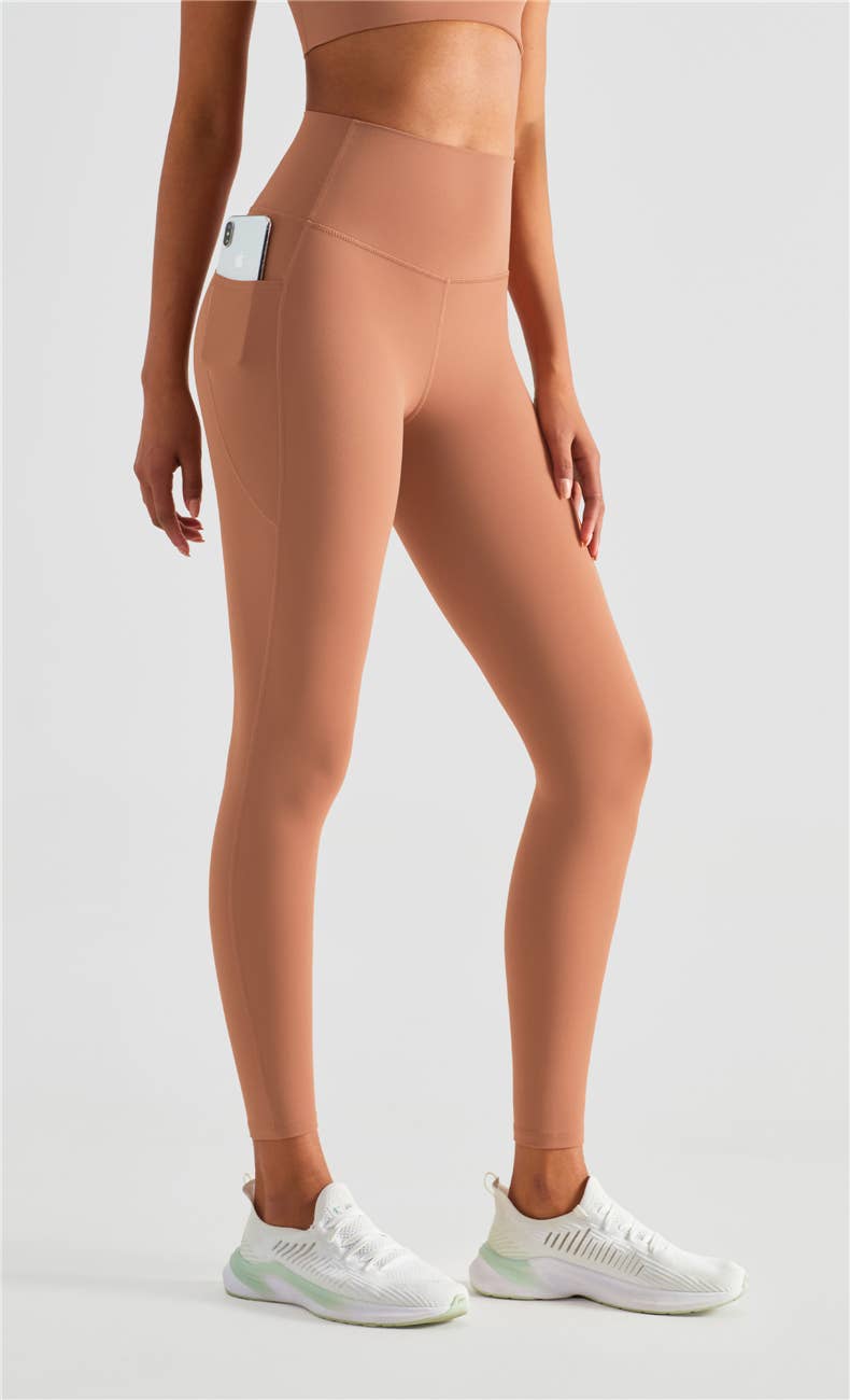 Hazel Lycra® High Waist Leggings With Side Pockets