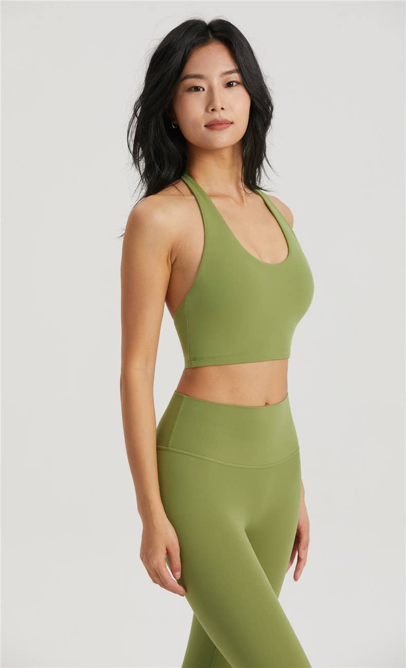 Daphne Lycra® Sculpt Molded Cup Halter Neck Sports Bra