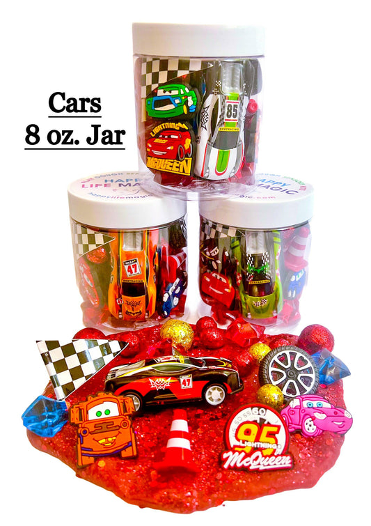 " Cars" 8 oz. Dough Jar