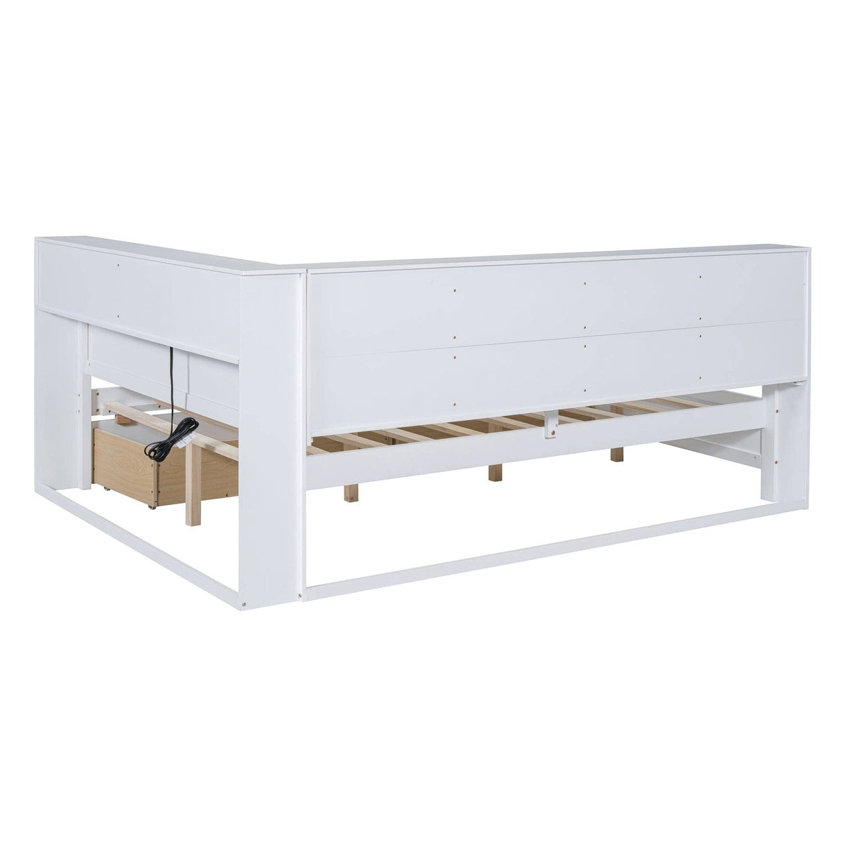 Wooden Full Size DayBed with 2 Drawers&USB charging station