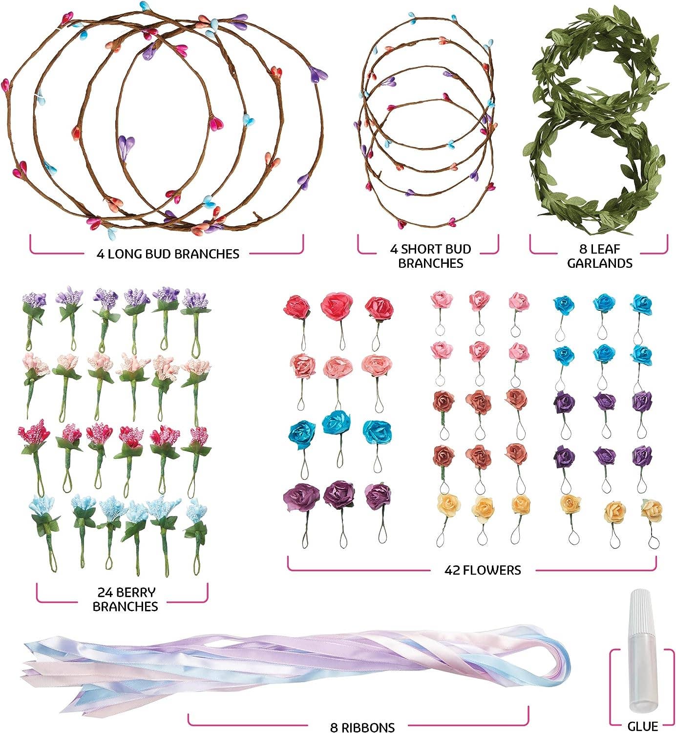 Flower Crowns & Bracelet Making Kit for Girls