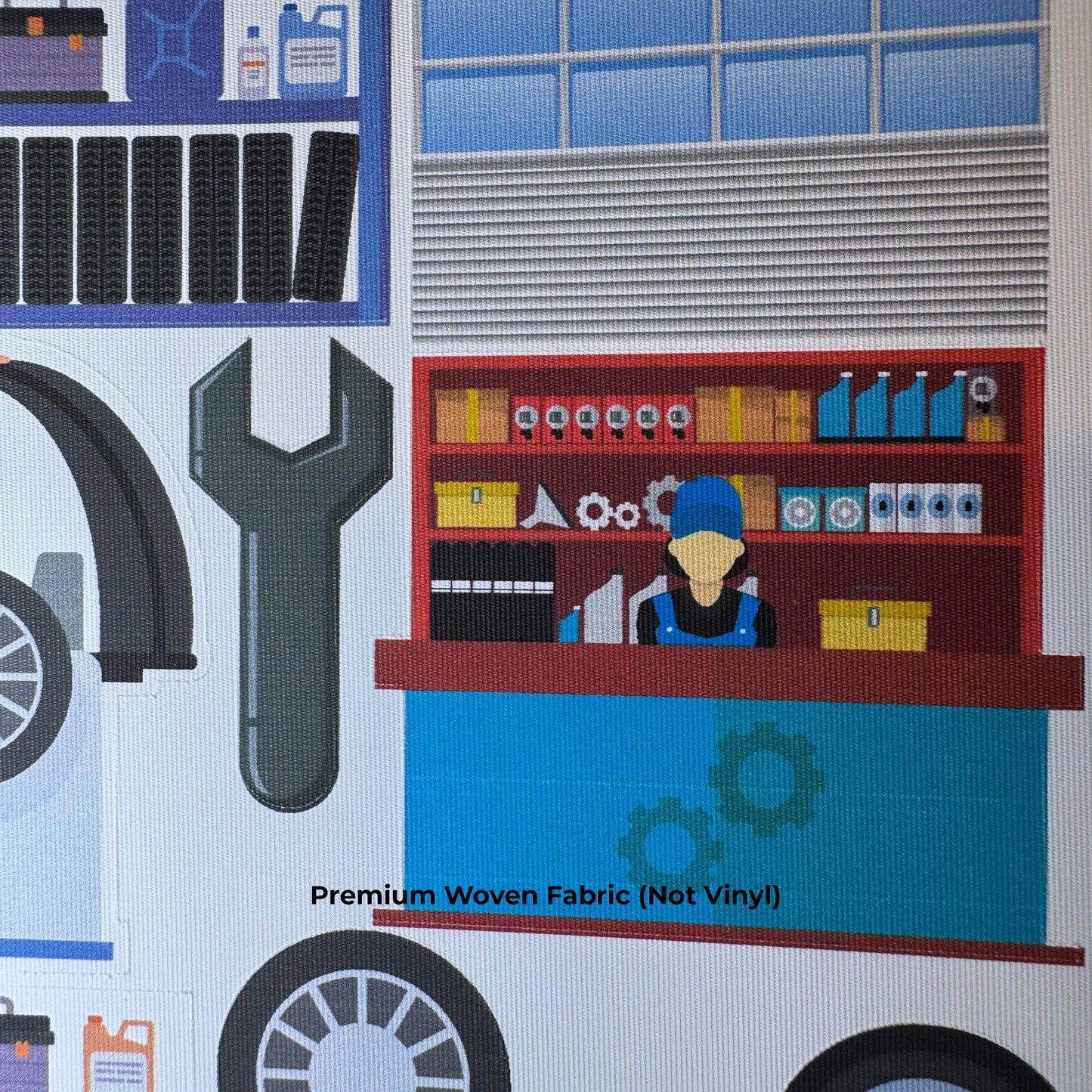 Reusable Decals for Magnetic Tiles & Bricks - Auto Shop