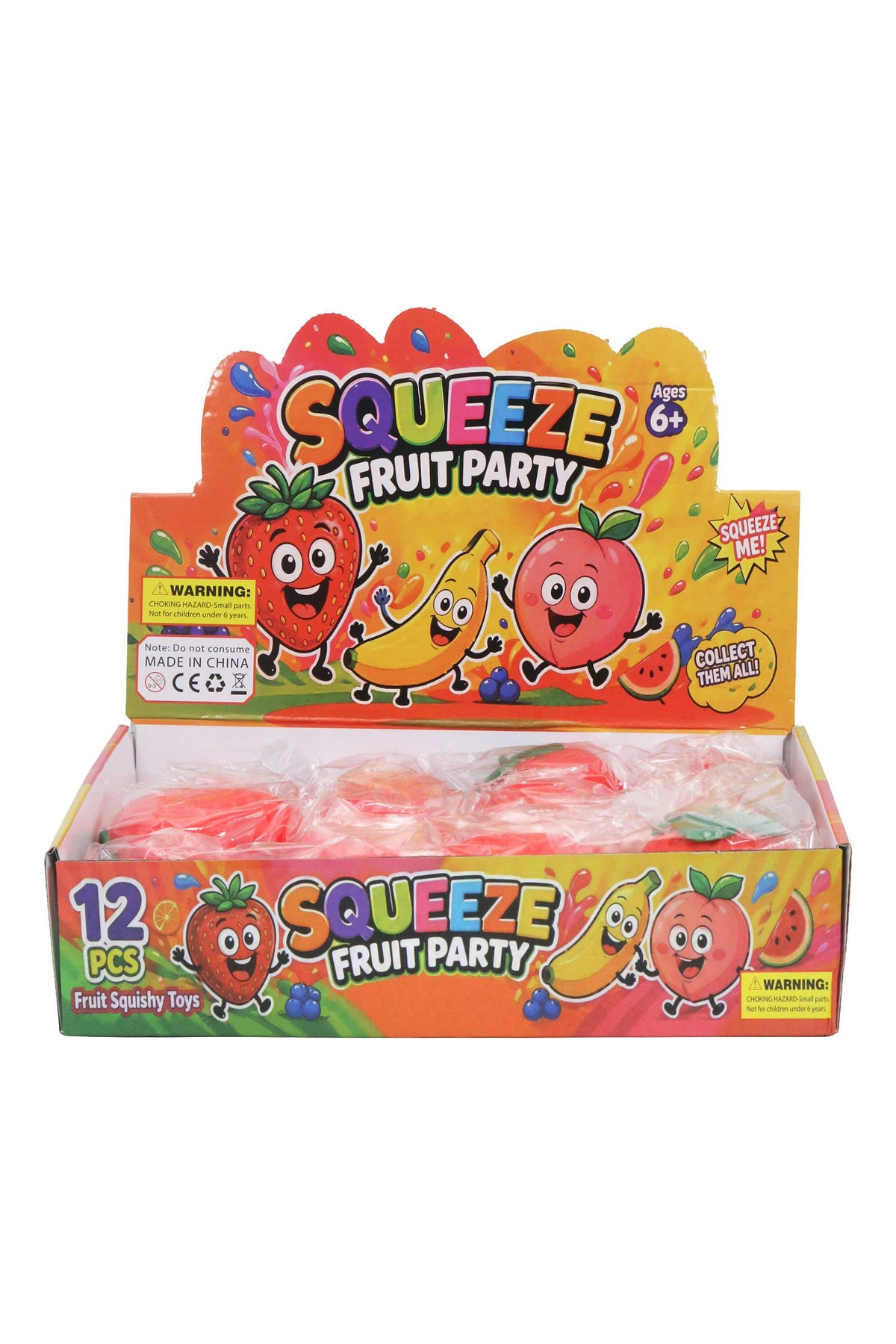 Strawberry Fluffy Slime Filled TPR Squishy Toy