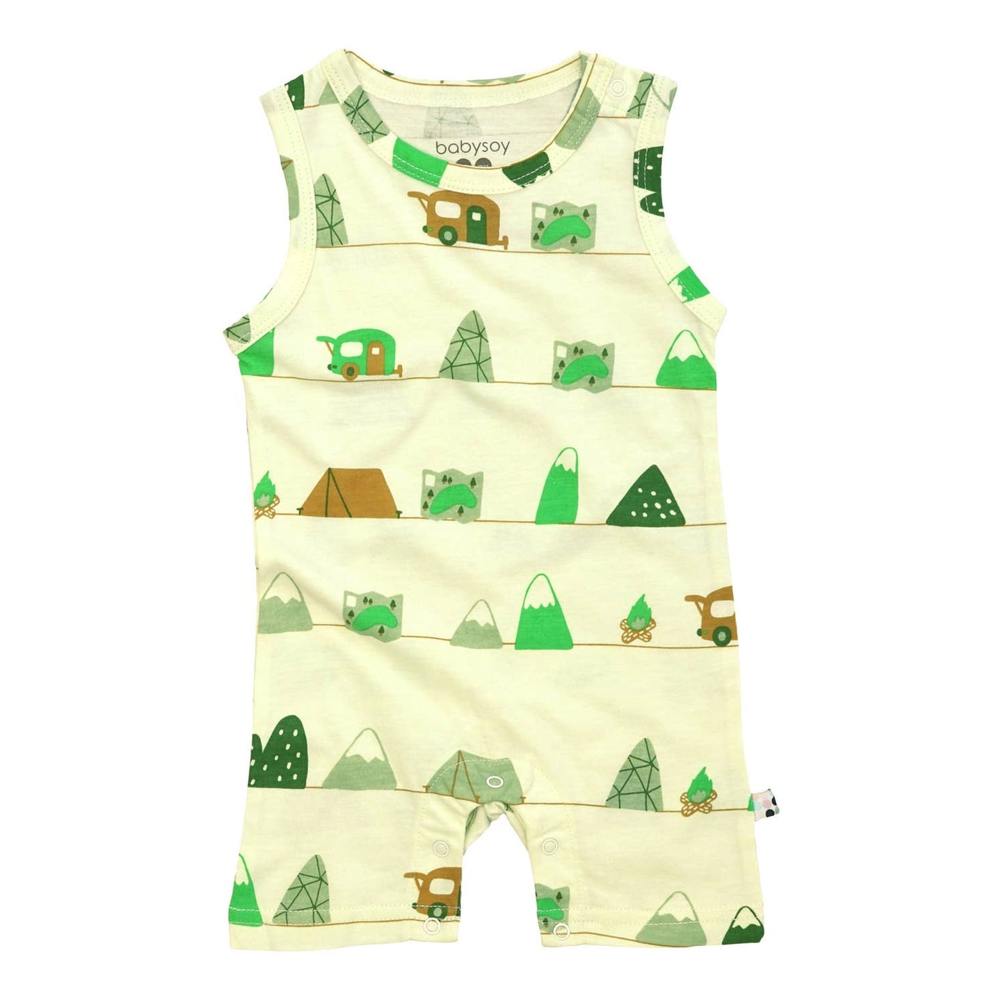 Babysoy Pattern Prints Tank Romper