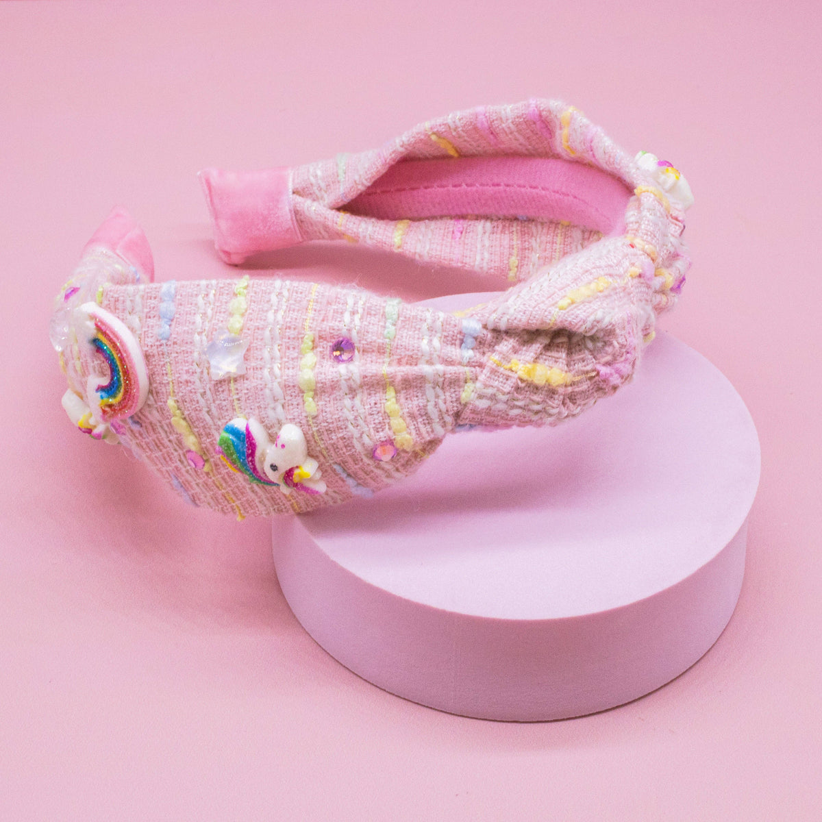 Unicorn Knotted Headband - Rainbow Knot Hair Band for Kids
